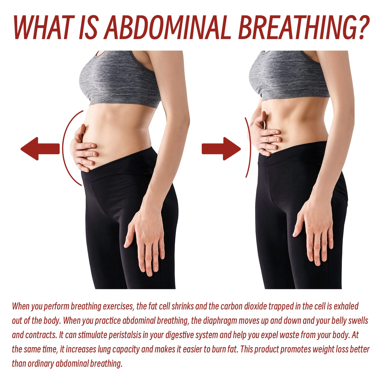 Abdominal Slimming Breathing Device Abdominal Tightening Skin Belly Waist Slimming Body Care