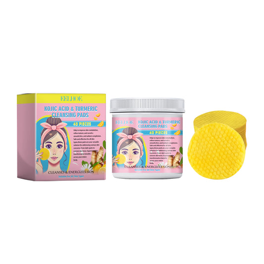 Turmeric Kojic Acid Cleansing Pads Gentle Cleansing of Facial Skin Refreshing and Balancing Oil Skin Care Cleansing Pads